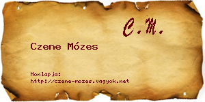 Czene Mózes névjegykártya